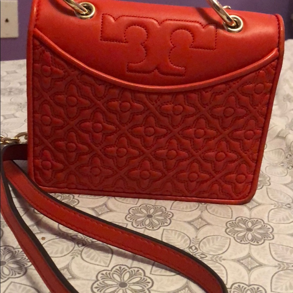 Tory Burch mini orange crossbody bag